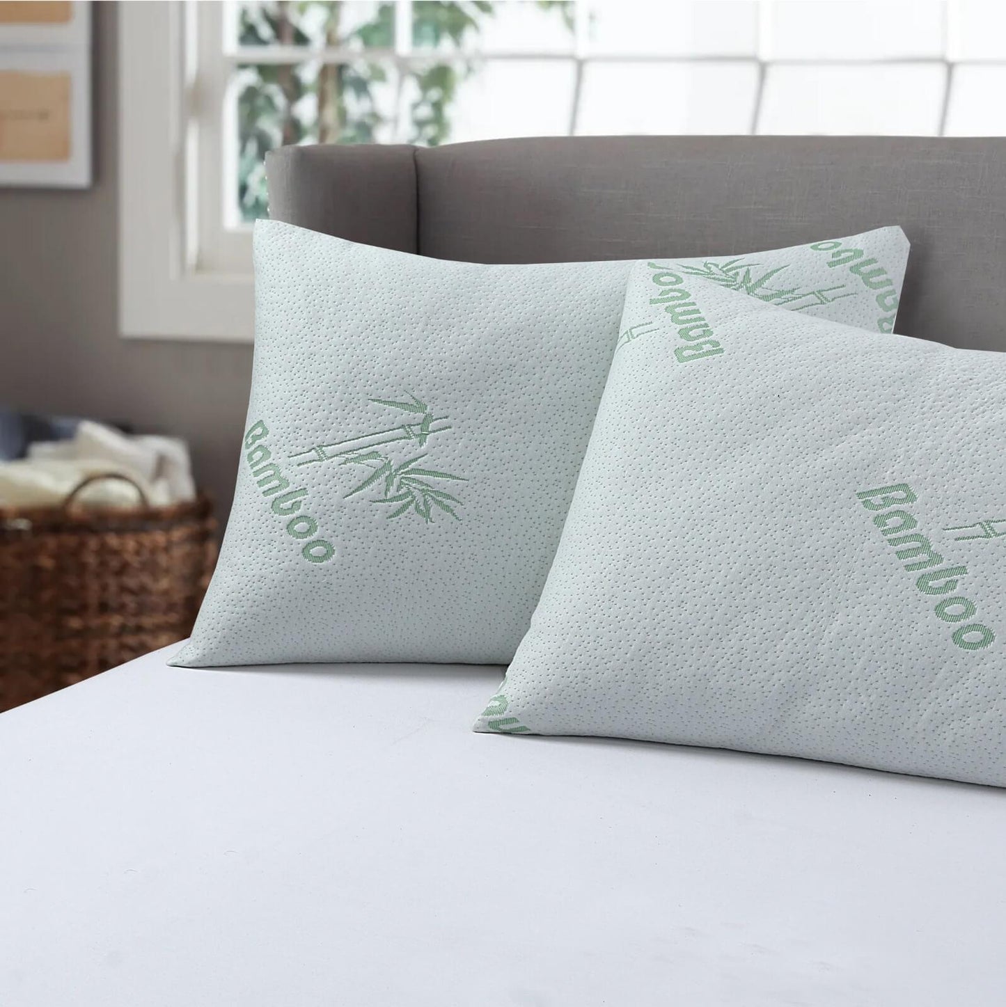 Super Soft Bounce Back Bamboo Pillow Hypoallergenic & Antibacterial Pillow - Bedding Home