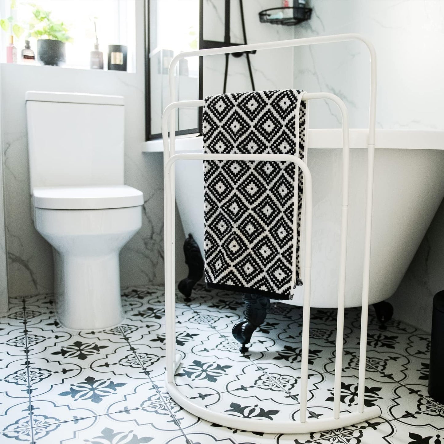 Free Standing Bath Towel Rail front view