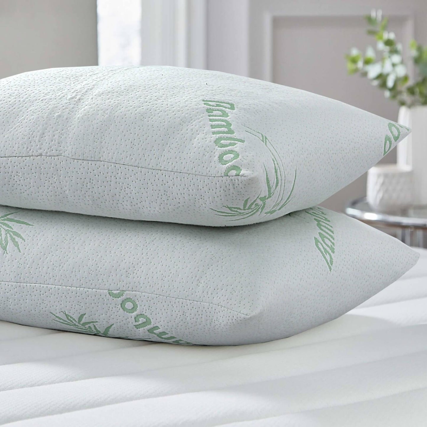 Super Soft Bounce Back Bamboo Pillow Hypoallergenic & Antibacterial Pillow - Bedding Home