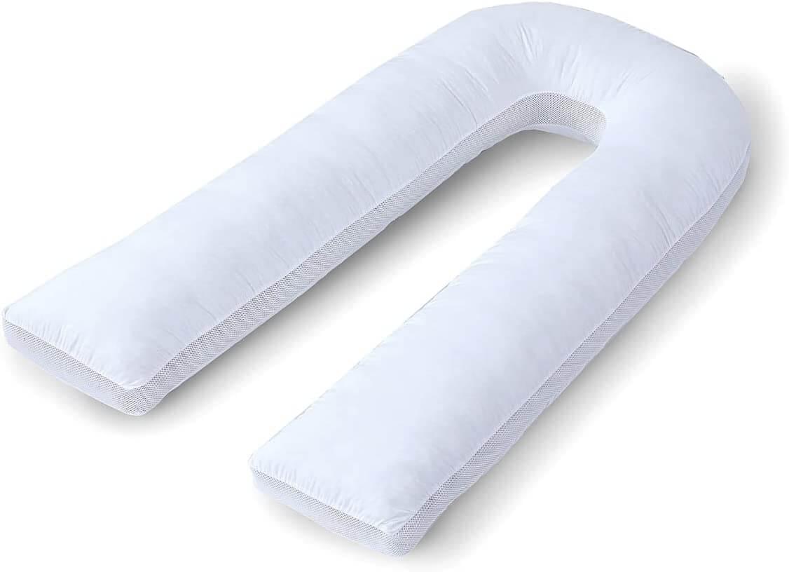 AirMax 9ft U-Shaped Pillow with Air Mesh Sides - Bedding Home