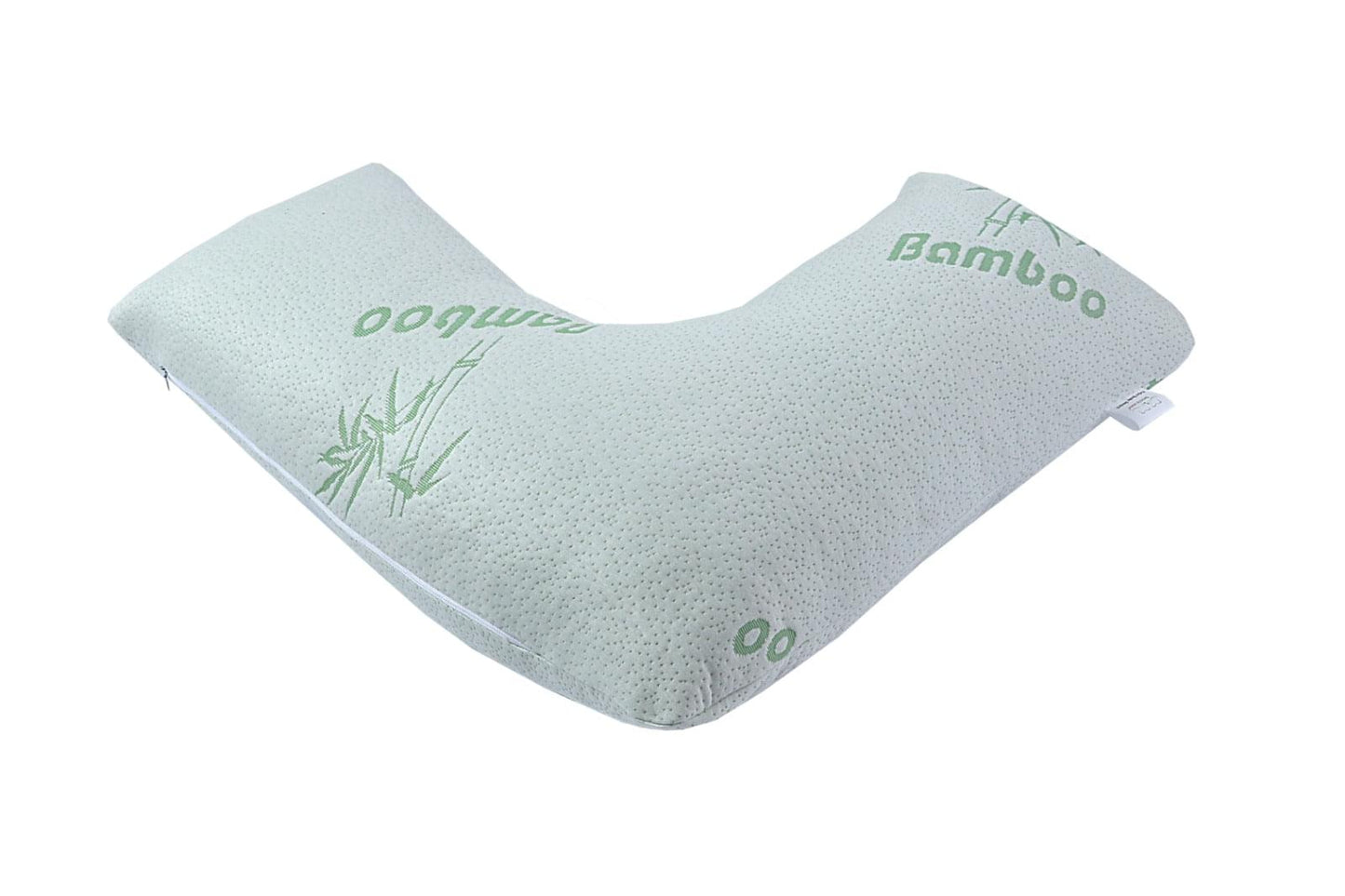 Bamboo V-Shaped Pillow With Removable Zipped Cover