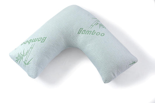 Bamboo V-Shaped Pillow With Removable Zipped Cover - Bedding Home