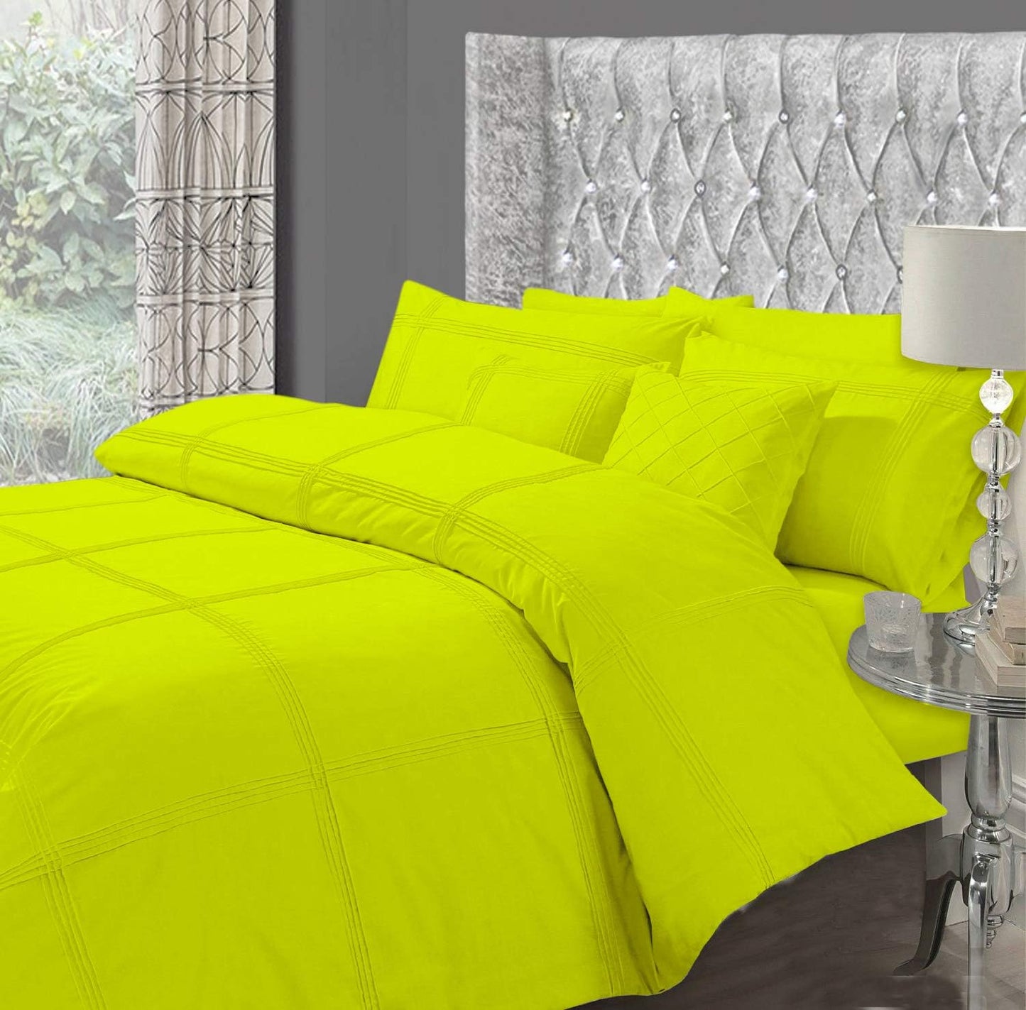 Bedding Set with Pillows lime green