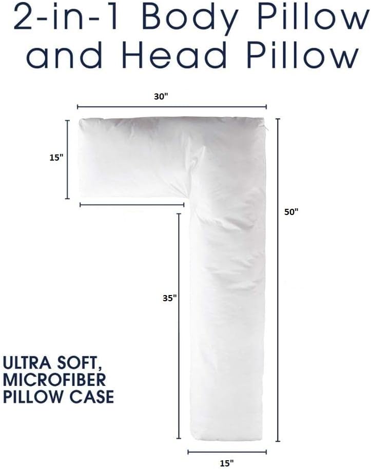 L Shaped Maternity Pillow for Side Sleeper dimension