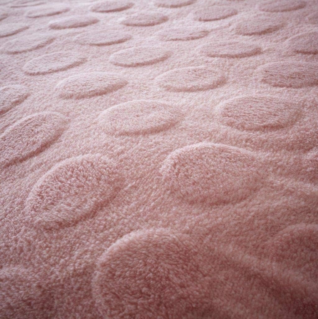 Luxury Minky Dot Embossed Quilt Duvet Cover pink side view