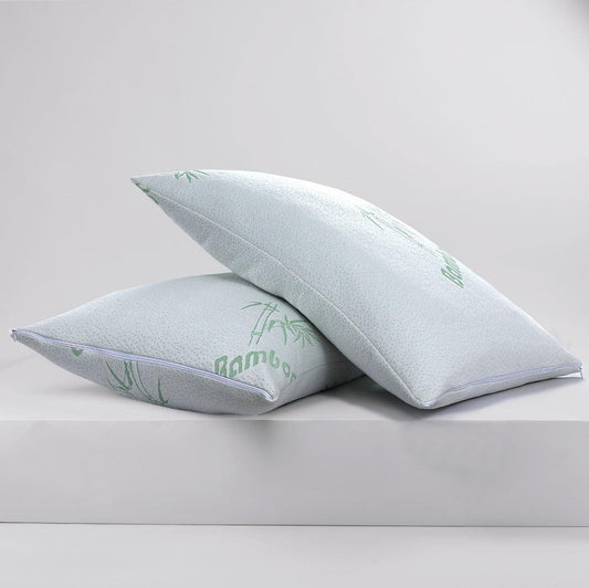Super Soft Bounce Back Bamboo Regular Pillow Hypoallergenic & Antibacterial Pillow - Bedding Home