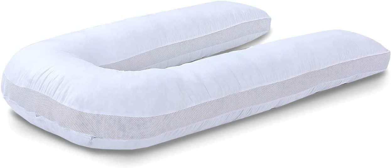 AirMax Breathable 9ft U-Shaped Maternity Pillow with Air Mesh Sides - Bedding Home